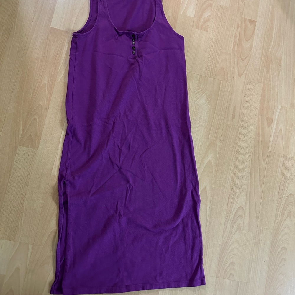 Purple Sleeveless Maxi Dress